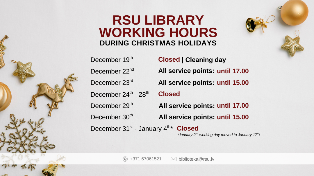 library's working hours during holidays