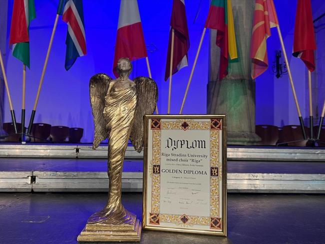 Riga Stradins University Mixed Choir Wins Golden Diploma and Angel Statuette at International Competition in Krakow