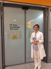 RSU Faculty of Medicine student Lauma Putniņa during her internship at University Clinic for Cardiac Surgery at Tirol Kliniken, Austria