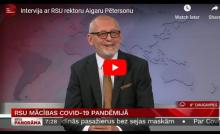 rektors prof. Aigars Pētersons sniedza interviju Latvijas Televīzijas raidījumam Rīta Panorāma