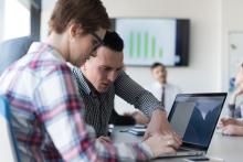 Young professionals working together in a modern office setting